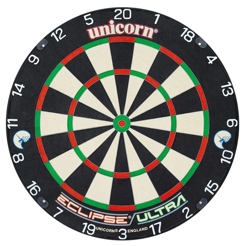 Unicorn Dartboard Darts Board | Eclipse Ultra | Ultra-Visible White Number Ring | Championship Quality Sisal Bristle | Staple-Free Construction