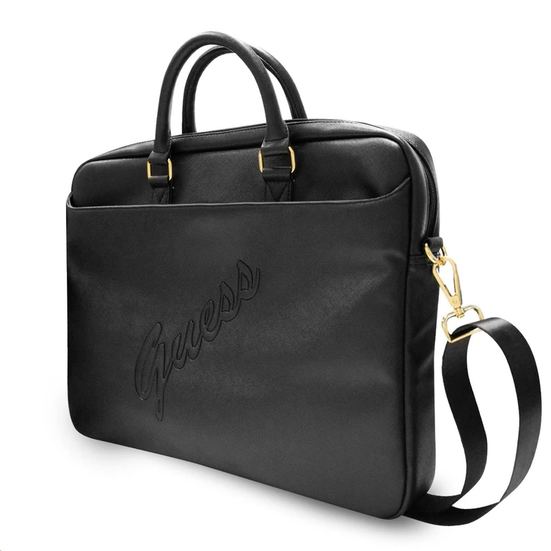Guess PC & Laptop Accessories Brand Model Bag GUCB15PUSASBK 16" Black/Black Saffiano Script - Image 1