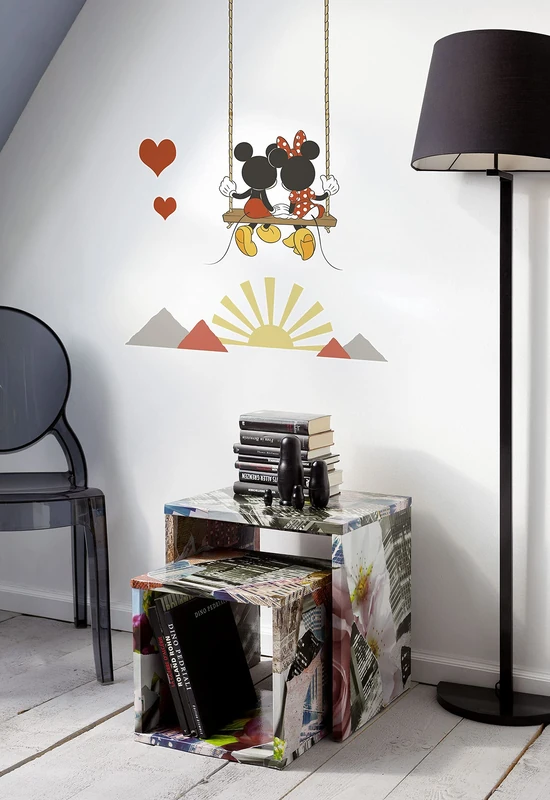 Komar Disney 14093h Wall Sticker Mickey Swing 50 x 70 cm (Width x Height) 7 Pieces Decorative Sticker Wall Sticker Wall Decoration Children's Room - Image 1