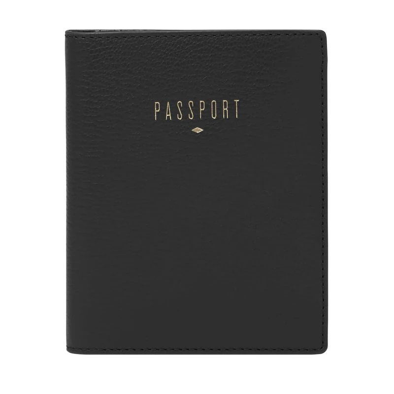 Fossil Gift for Women Travel, Leather Passport Case black 11.43cm L x .508cm W x 13.97cm H SLG1499001
