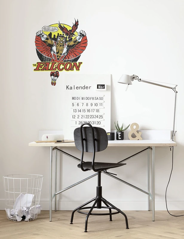 Komar Marvel Wall Tattoo Falcon Comic Classic – 50 x 70 cm (Width x Height) – 1 Piece – Decorative Sticker, Wall Sticker, Wall Decoration, Children's Room – 14089h