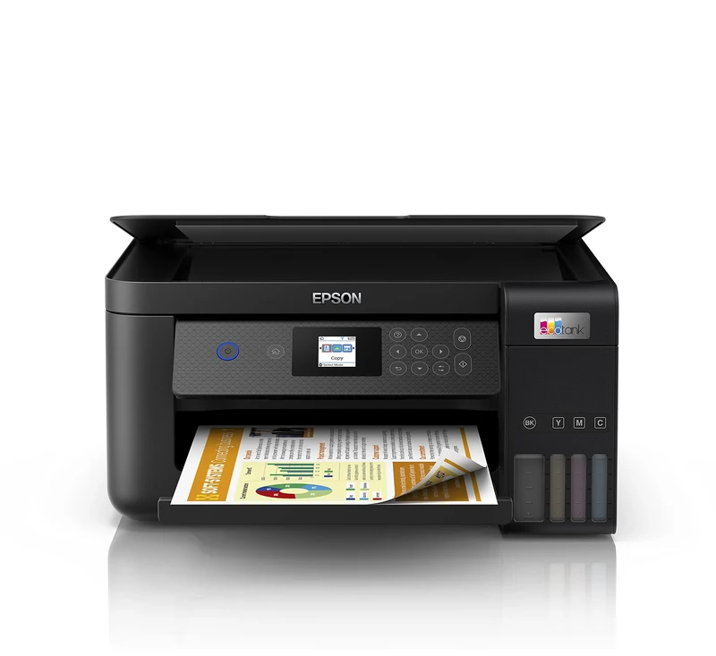 Epson EcoTank ET-2851 A4 Multifunction Printer, High Capacity Refillable Tanks, 5 Bottles Included Equal to 14000pag B/N 5200pag, Color, LCD Display