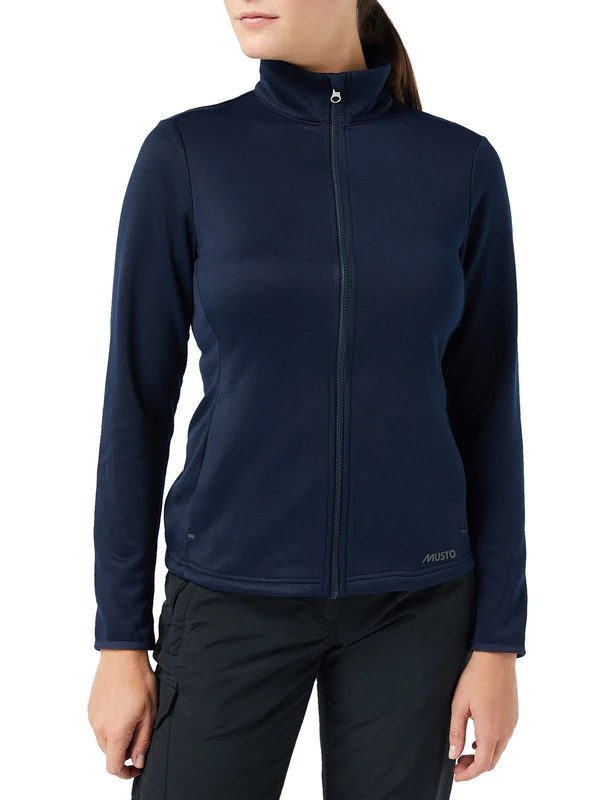 Musto Women's Essential Full Zip Sweater, 597 Navy, 8 UK