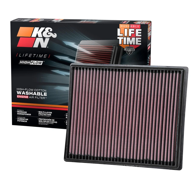 K&N Engine Air Filter: High Performance, Premium, Washable, Replacement Filter: Compatible with 2020-2021 CADILLAC CT5, 33-5116