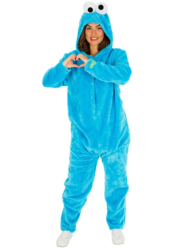 Rubies Official Sesame Street Adult Cookie Monster Costume, Size X-Large, Blue Halloween Halloween - Image 1