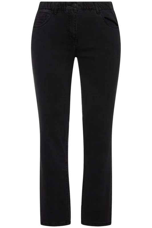 Ulla Popken Women's Trousers, Black, 45W x 32L