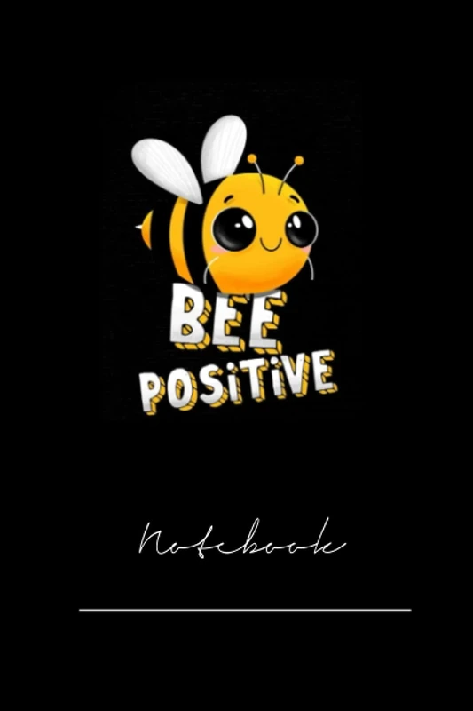 42323rffree-bee positive journey enjoy- 120 pages College Ruled Notebook Lined School Journal for girl boy teen