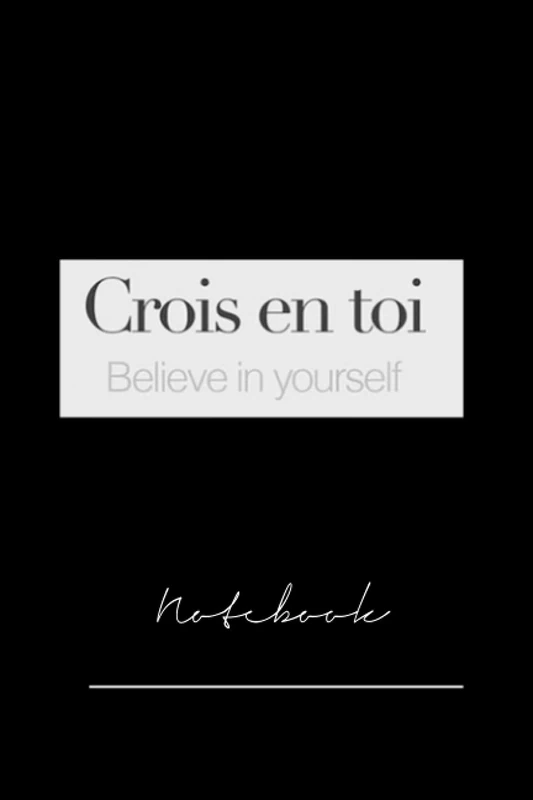 rfwerwe-crois en toi - Believe in yourself - 120 pages College Ruled Notebook Lined School Journal for girl boy teen