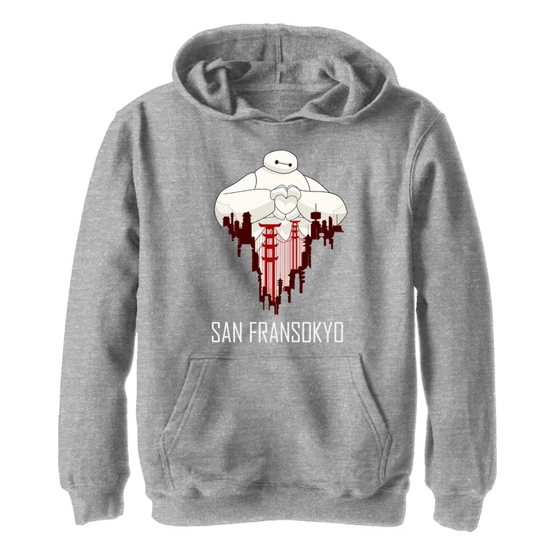 Disney Boy's Sf Love Hoodie, Sporty Heather, M