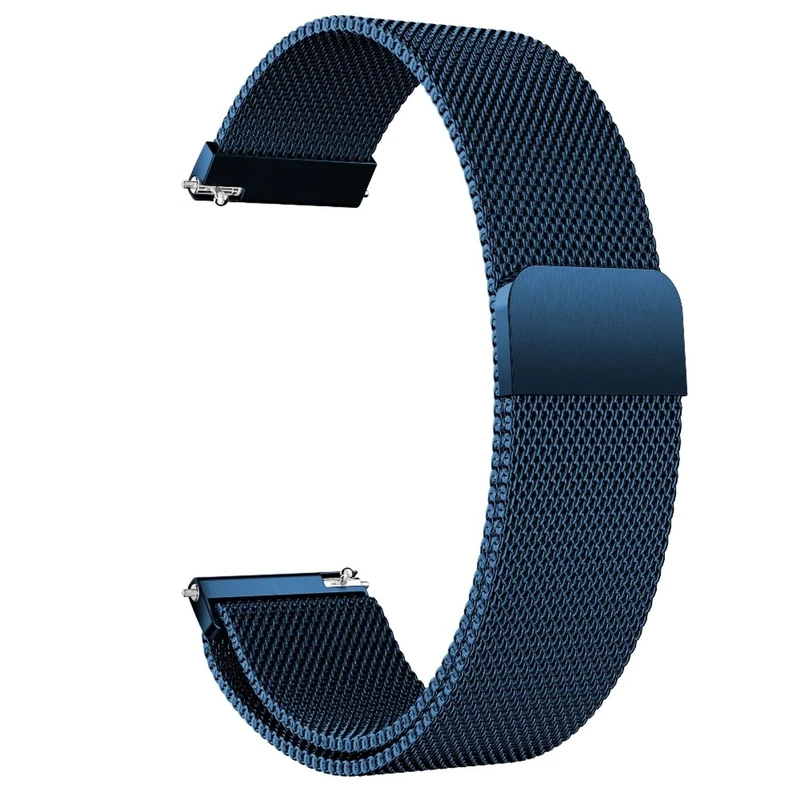 LYYLTX Metal Magnetic Watch Band Mesh Woven Quick Release Strap Adjustable Stainless Steel Replacement Straps for Women Men 14mm 16mm18mm 20mm 22mm 24mm (20mm,Blue)