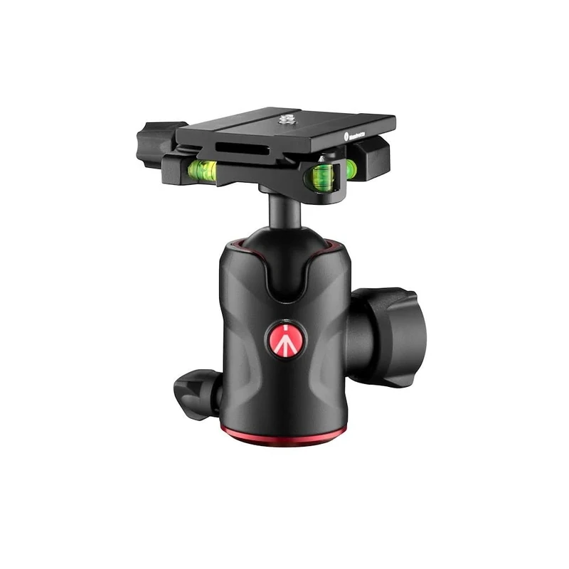 Manfrotto Compact Ball Head 496 with MSQ6PL Quick Release Plate, Fluid Ball Head for Camera Tripod, Camera Stabilizers, Remote Controls, Photography Equipment