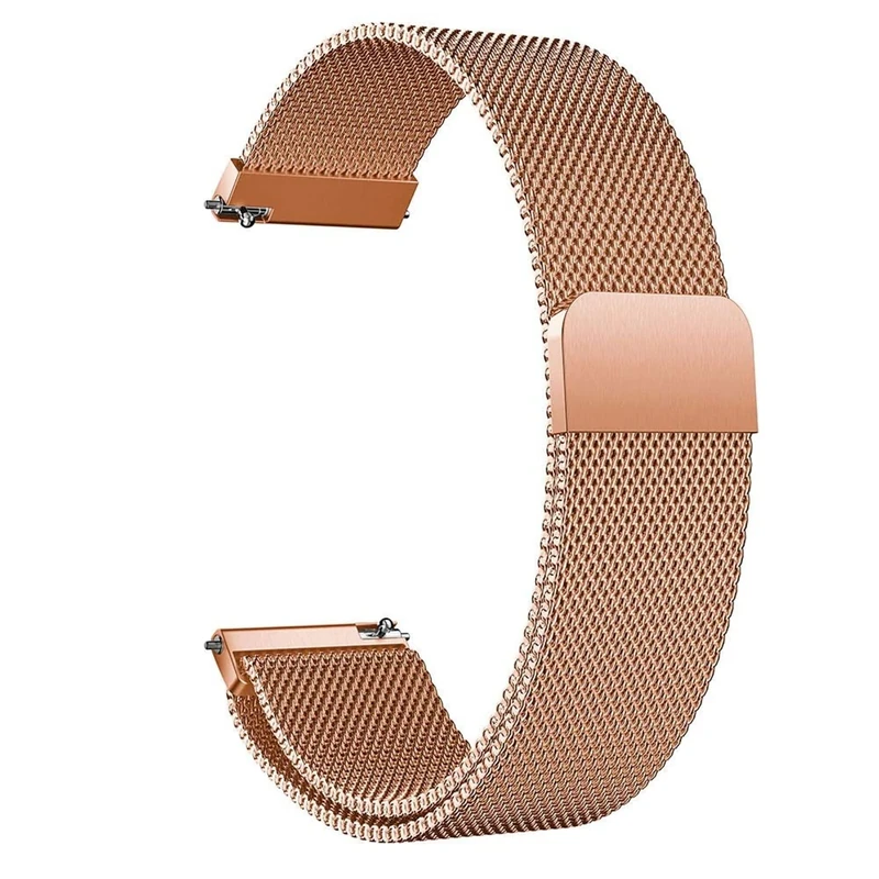 LYYLTX Metal Magnetic Watch Band Mesh Woven Quick Release Strap Adjustable Stainless Steel Replacement Straps for Women Men 14mm 16mm18mm 20mm 22mm 24mm (14mm,Rose Gold)