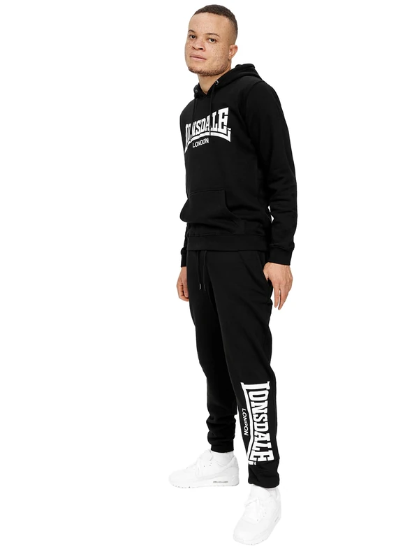 Lonsdale men's tracksuit with hood slim fit CLOUDY S