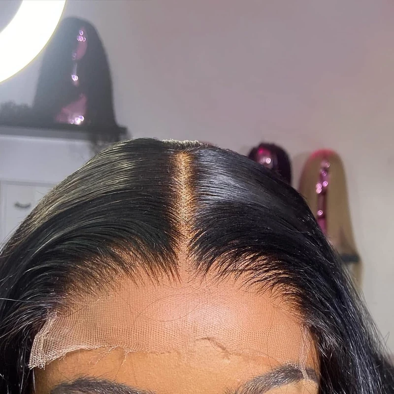 BEEOS 5x5 SKINLIKE Real HD Lace Closure Only, Bleached Knot Pre-plucked Hairline 0.10mm Ultra-thin Invisible Swiss HD Lace Natural Black Straight Human Hair 16 Inch