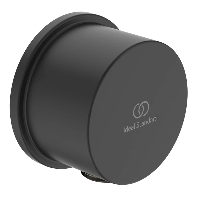 Ideal Standard Idealrain Round Wall Shower Outlet, BC808XG, Silk Black