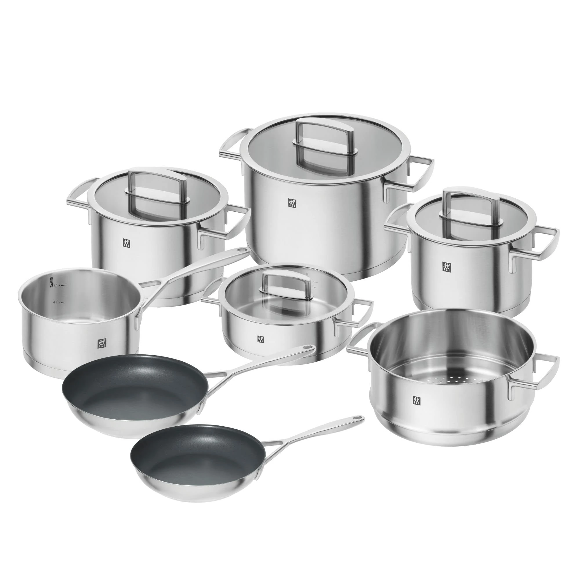 ZWILLING Vitality 8-Piece Induction Cooker Set, Stainless Steel, Silver