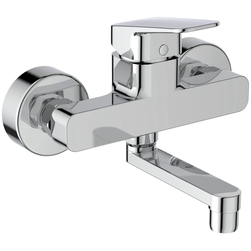 Ideal Standard BD241AA Ceraplan Wall-Mounted washbasin Mixer tap, Chrome, Aufputz