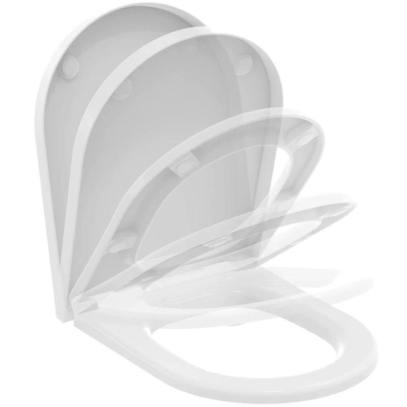 Ideal Standard T3760V1 Original Blend Curve Toilet Seat in Wrapover Design with Soft Close Mechanism, Toilet Lid, Toilet Seat, Silk White