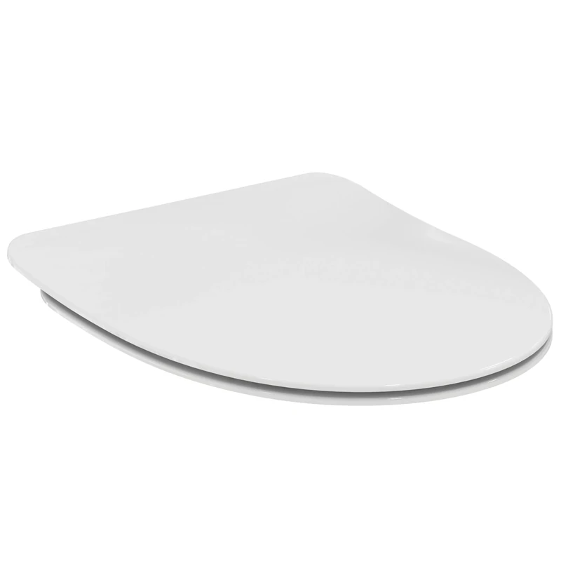 Ideal Standard i.Life A Toilet seat and Cover, Rounded Shape, Durable Toilet seat, Including Hinge Set for Easy Installation, Scratch-Resistant duroplast – White (365x445x25 mm)