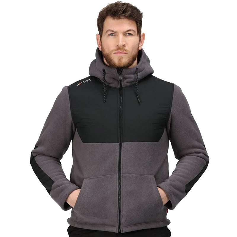 Regatta Mens Professional Garrison Hooded Fleece Jacket, Grey, XL EU - Image 1