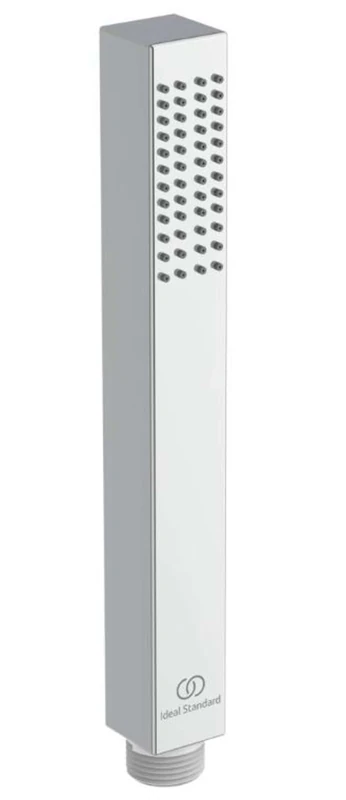Ideal Standard Idealrain Single Spray Pattern Square Stick Shower Head, BD320AA, Chrome