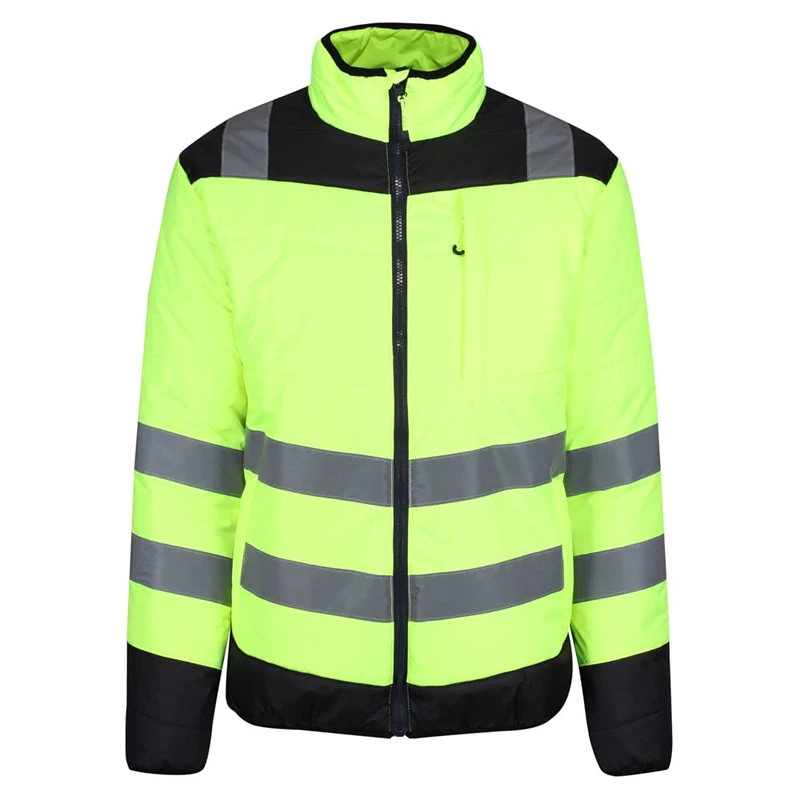 Regatta Professional Mens Hi-vis Baffle Padded Jacket, Yellow, L EU