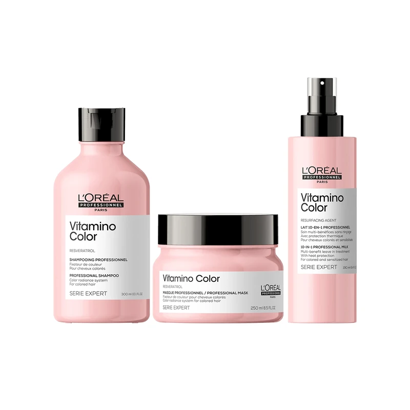 L'Oréal Professionnel Serie Expert Vitamino Color Shampoo, Mask and 10-in-1 Spray Trio