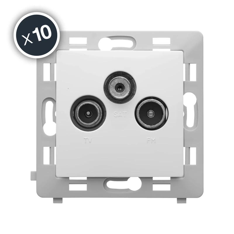 DEBFLEX 802014 TV/FM/Sat Socket Mechanism White