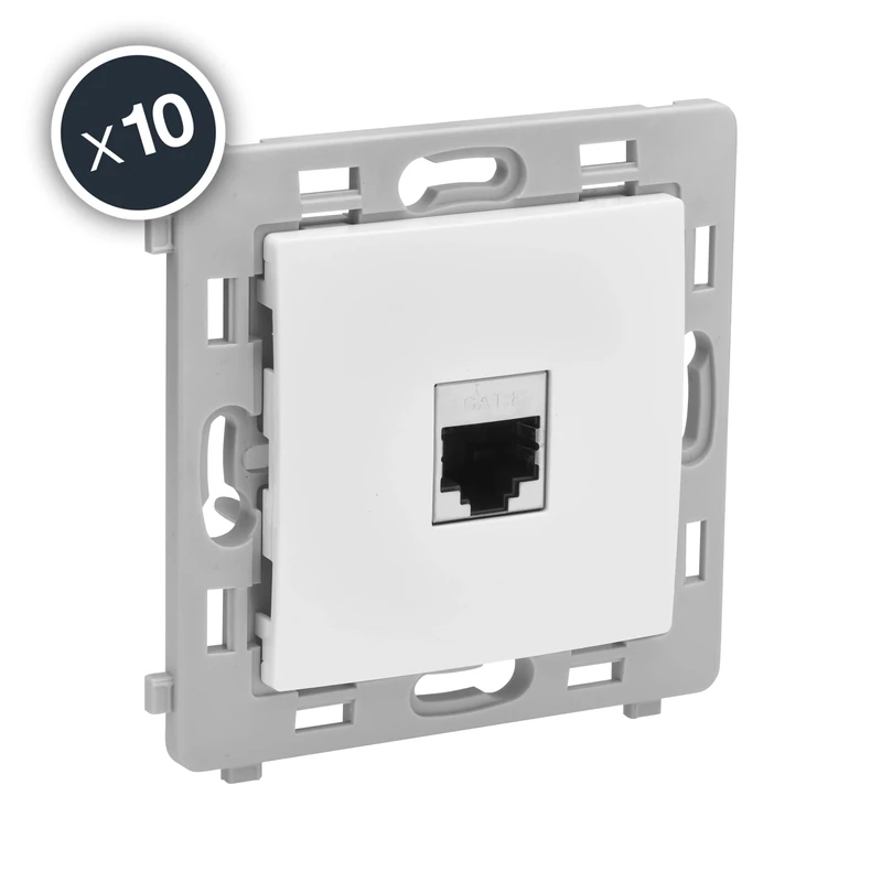 Debflex 802015 RJ45 Cat6 Socket Mechanism White