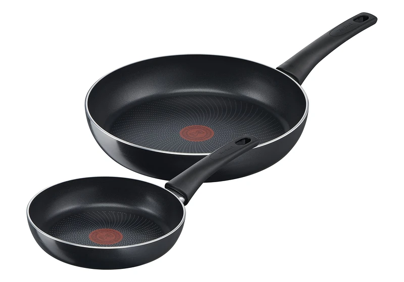 Tefal C27890 Generous Cook 2-Piece Pan Set, 20/28 cm, Safe Non-Stick Coating, Thermal Signal Temperature Indicator, Deep Shape, Suitable for Induction Cookers, Black