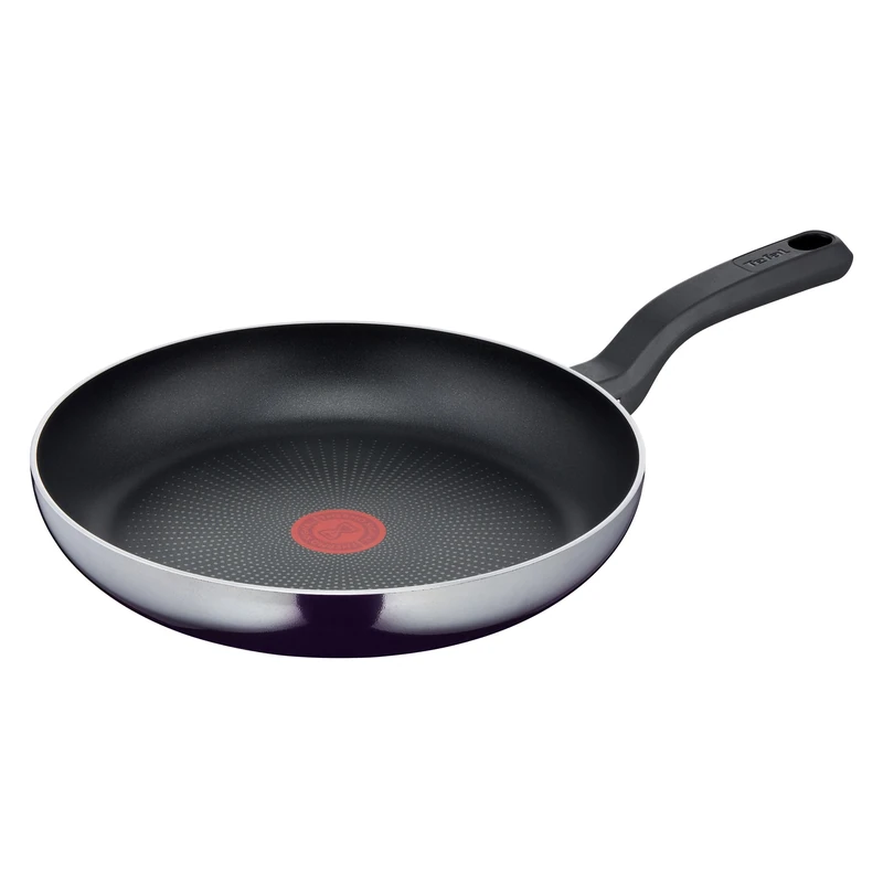 Tefal D52606 Resist Frying Pan 28 cm Safe Titanium Non-Stick Coating Thermo-Signal Temperature Indicator Easy Cleaning Flame Protect Technology Black