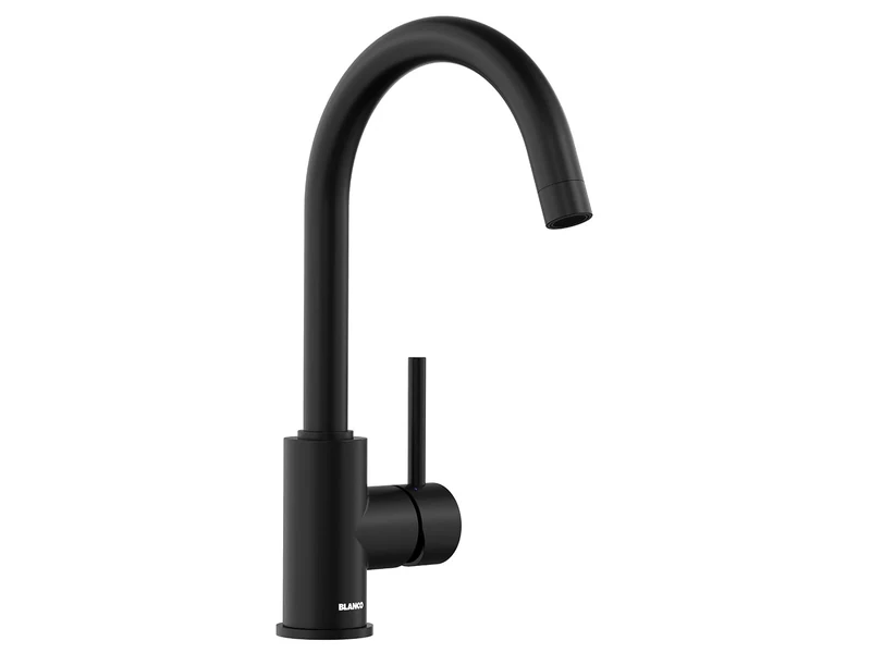 Blanco Mida | Kitchen Mixer tap in Black matt | High-Pressure | Non-Return Valve | Ceramic Cartridge | Assured Water Quality & Water-Saving | [10.6x18.5x32.7 cm]