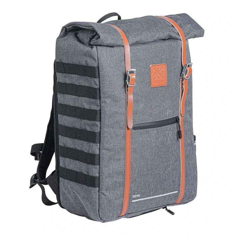 Zefal Urban Backpack - Urban Cycling Backpack - Waterproof 15-inch Laptop Bike Luggage Bag, Grey, 27L