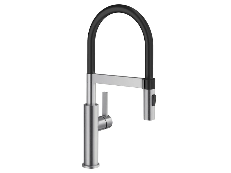 BLANCO SONEA-S Flexo | Kitchen Mixer tap in Solid Stainless Steel | High-Pressure | with Pull-Out Hose | Switch from Clear Jet to Spray Jet | Assured Water Quality & Water-Saving | [10x23.8x47.6 cm]
