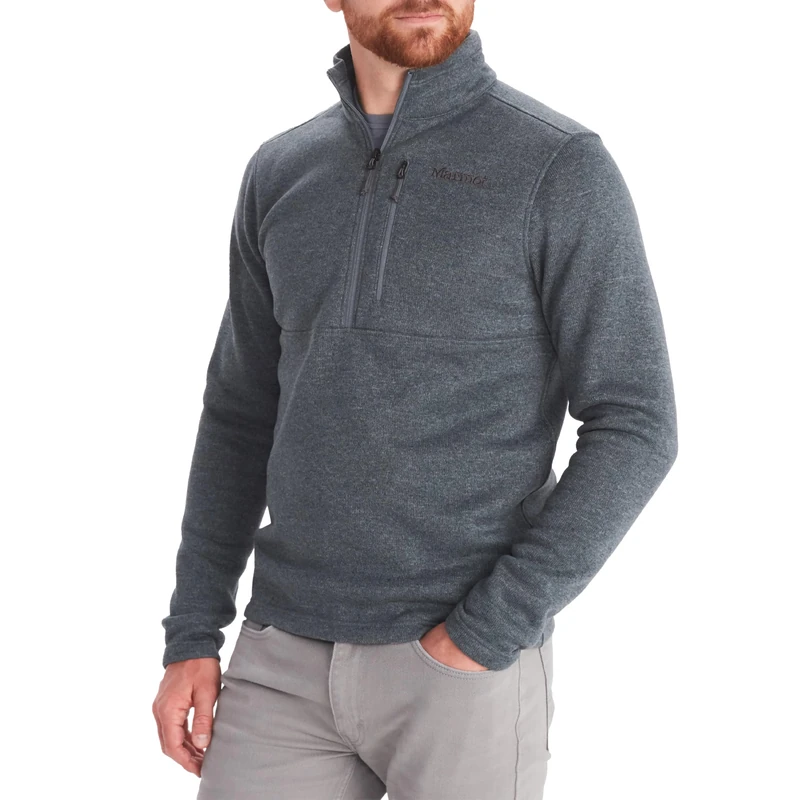 Marmot Men's Drop Line 1/2 Zip Fleece Jacket, Steel Onyx 1515, XXL