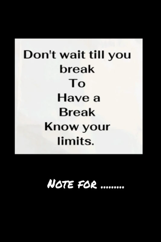 xkcgfyerg5d89d dont wait till you break to have a break know your limits - 120 pages College Ruled Notebook Lined School Journal for girl boy teen
