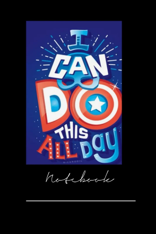 rr3fff3-i can do this all day - 120 pages College Ruled Notebook Lined School Journal for girl boy teen