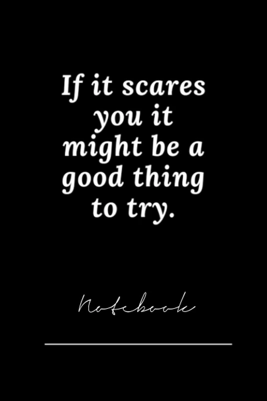e23fffs2-if it scarers you it might be a good thing to cry - 120 pages College Ruled Notebook Lined School Journal for girl boy teen - Image 1