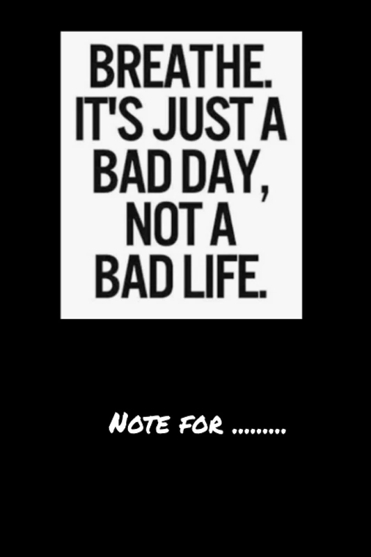 xkhduye417 breathe its just a bad day not a bad life - 120 pages College Ruled Notebook Lined School Journal for girl boy teen