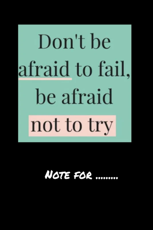 khgiut655 dont be afraid to fail be afraid not to try - 120 pages College Ruled Notebook Lined School Journal for girl boy teen