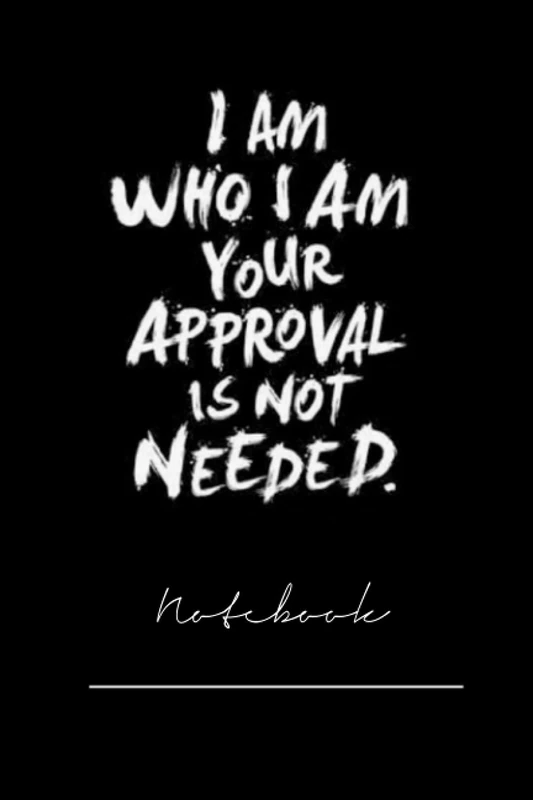 fvre444-i am who i am your approval - 120 pages College Ruled Notebook Lined School Journal for girl boy teen