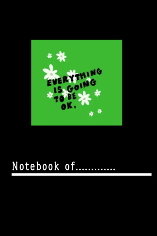 kxzhfrtiusyd21 everything is going to be ok -120 pages Weekly Meal Planner notebook for girl boy teen x