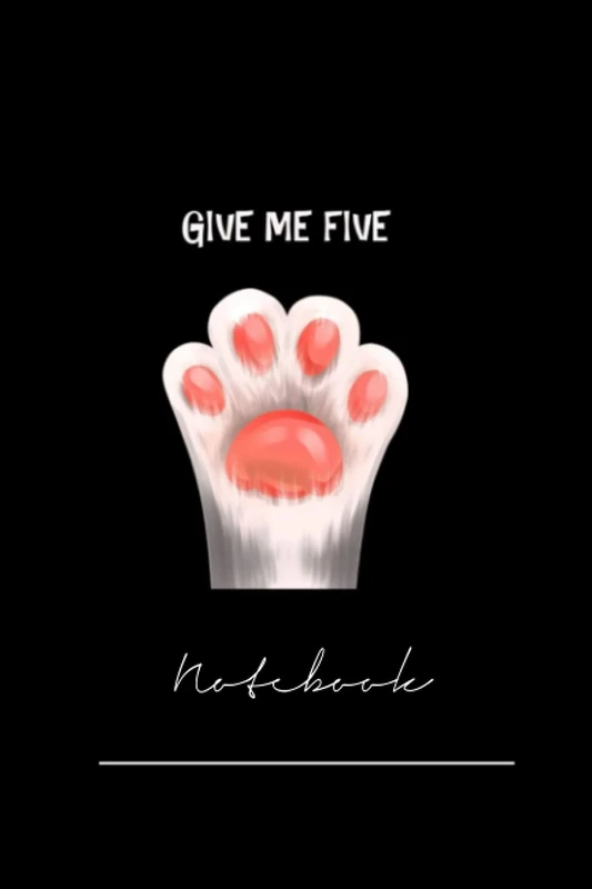 gtry5er-give me five notebook kitty - 120 pages College Ruled Notebook Lined School Journal for girl boy teen