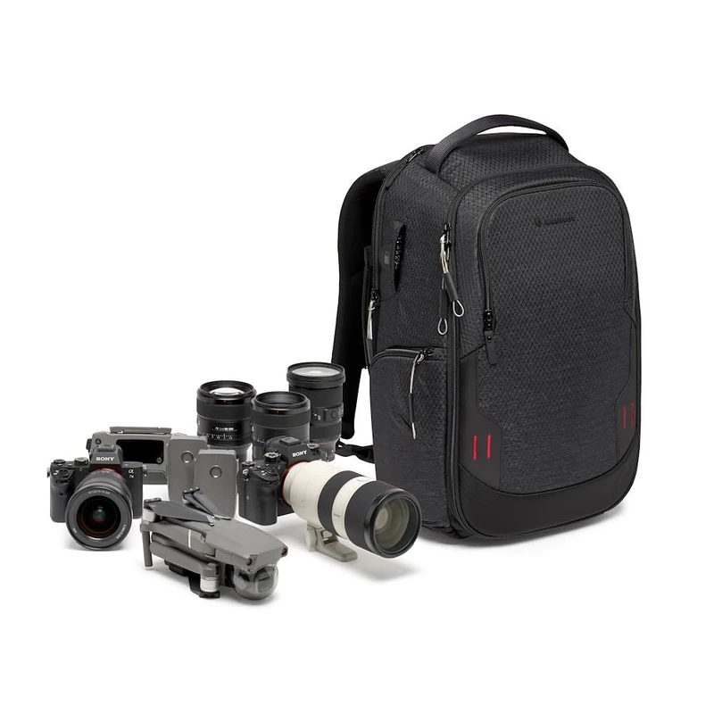 Manfrotto PRO Light Frontloader M, Professional Camera Backpack, Side and Front Access, Tripod Mount, Padded Backpack with Interchangeable Dividers, Black