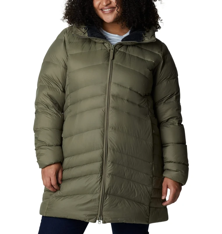 Columbia Women's Autumn Park Down Mid Puffer Jacket, Stone Green, M