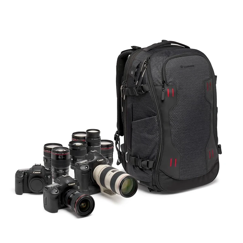 Manfrotto PRO Light Flexloader L, Professional Backpack for Cameras, Expandable Pocket for 3-Axis Gimbal Stabilizer, Multiple Tripod Attachment Points, Interchangeable Dividers, Black
