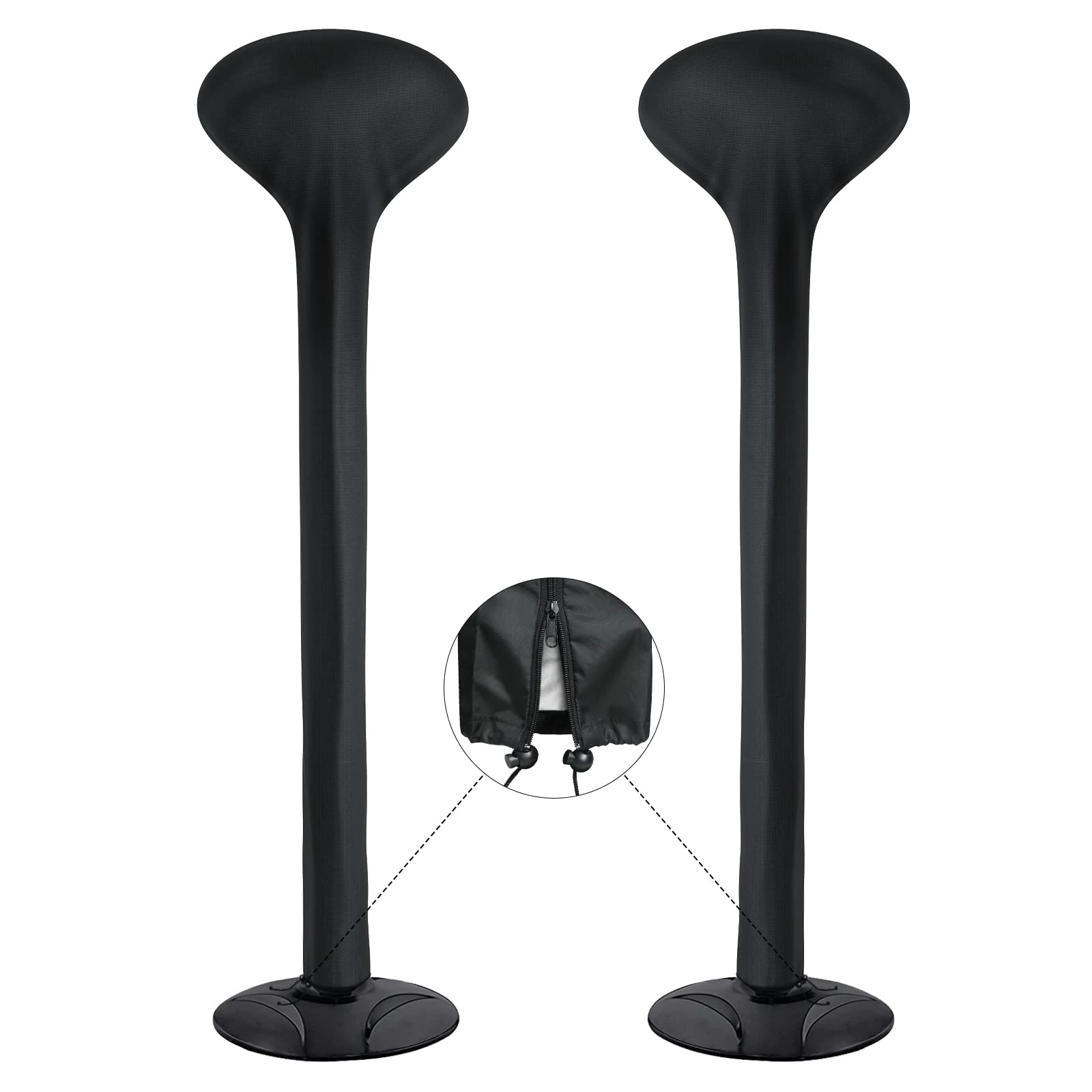 Electric Patio Heater Cover Waterproof 2 Pack, Outdoor Heater Cover 500D Full Covered Weather Resistant Zipper and Adjustable Drawstring Windproof 180X65CM