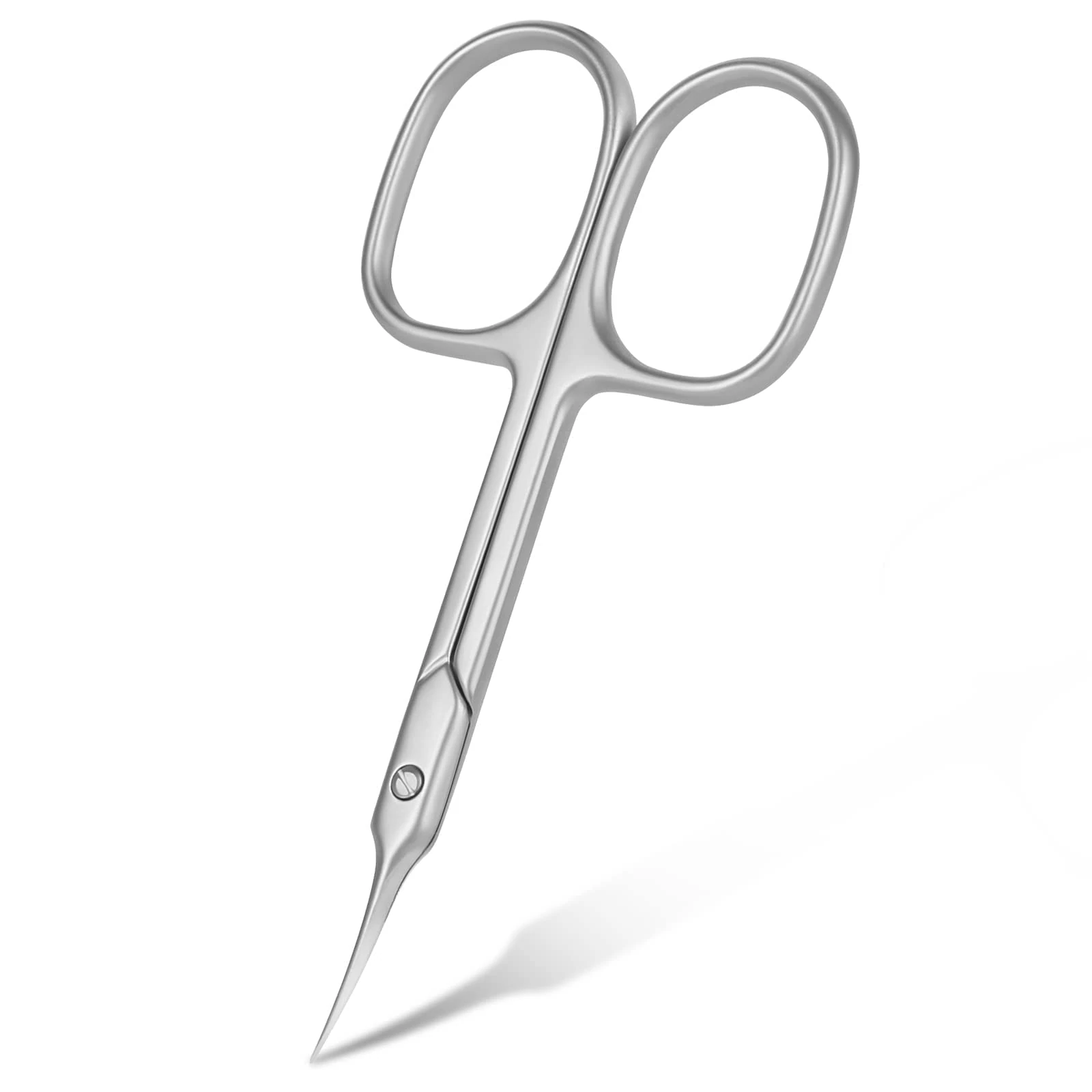URAQT Nail Scissors, Professional Stainless Steel Curved Cuticle Sharp Dead Skin Scissors Manicure Pointed Beauty for Trimming Eyebrows, Nose Hair, Finger & Toe Care (C-QX-LQJSPJ210918-FBA)