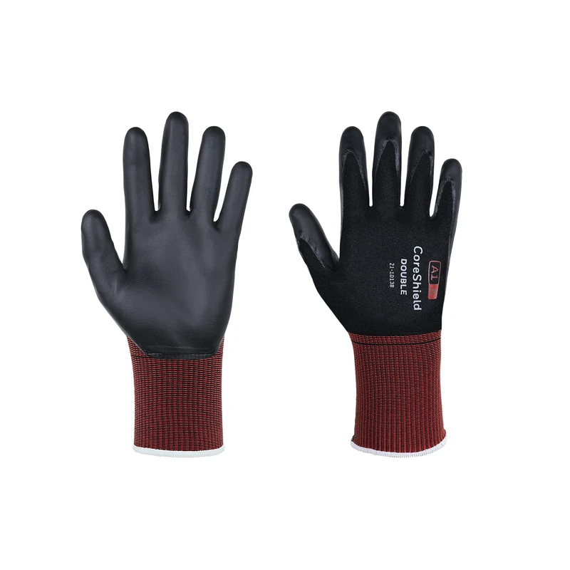 Honeywell CoreShield™ Double Palm Coated Cut Protective Gloves 21-1D13B, Cut Level A1/A, Breathable, Antimicrobial Properties, Size 6/XS, 21-1D13B-6/XS (BAG with 10 Pairs)