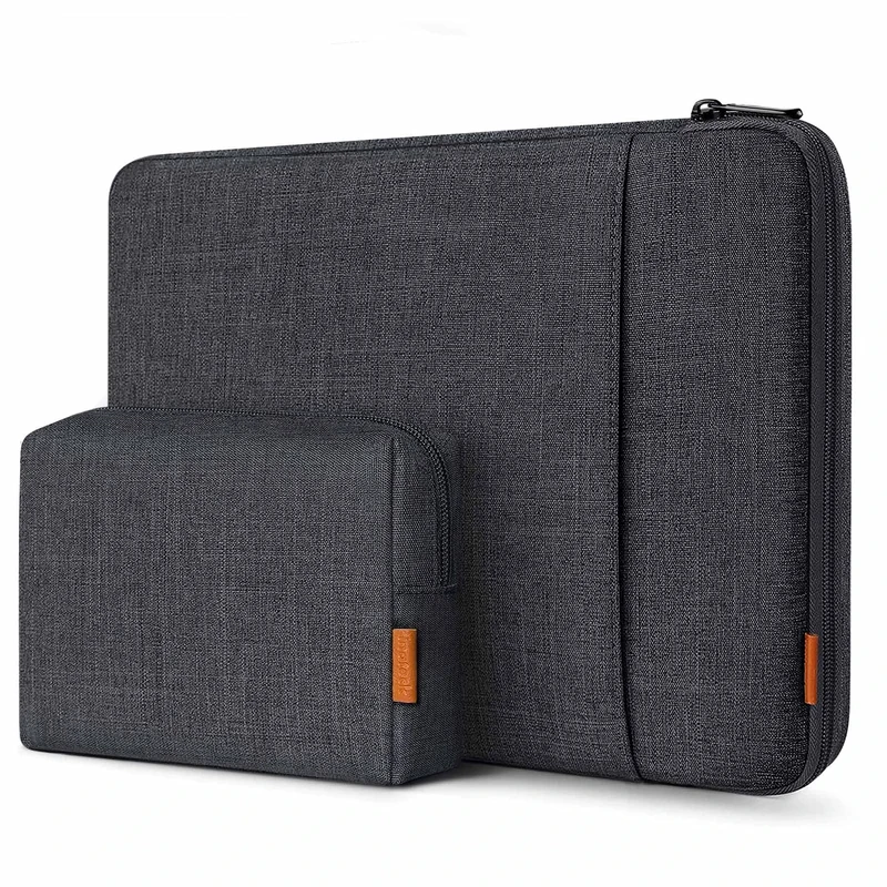 Inateck 360° Protection 15-15.6 inch Laptop Sleeve Case Bag Compatible with 15-15.6 inch Laptops, Black Grey